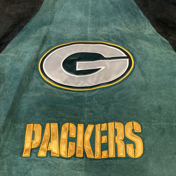 Vintage NFL Green Bay Packers Leather Varsity Jacket XL | Embroidered Logos - Picture 12 of 16